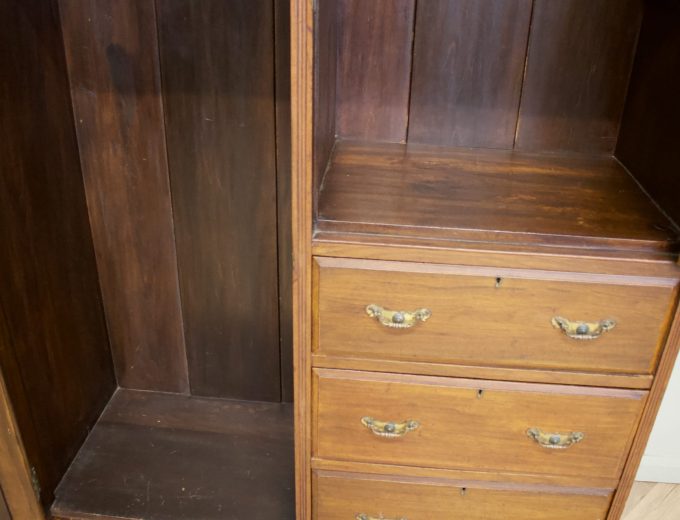 Antique Victorian Walnut Compactum Combination Wardrobe, 1890s 2