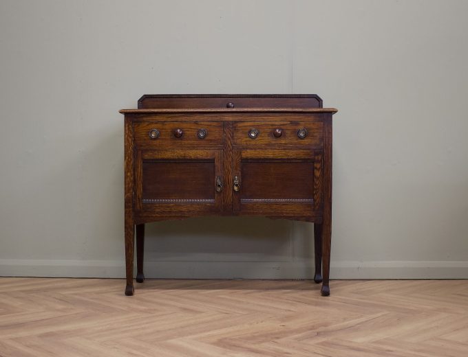 Antique Edwardian Oak Sideboard or Wash Stand, 1900s #1883 8
