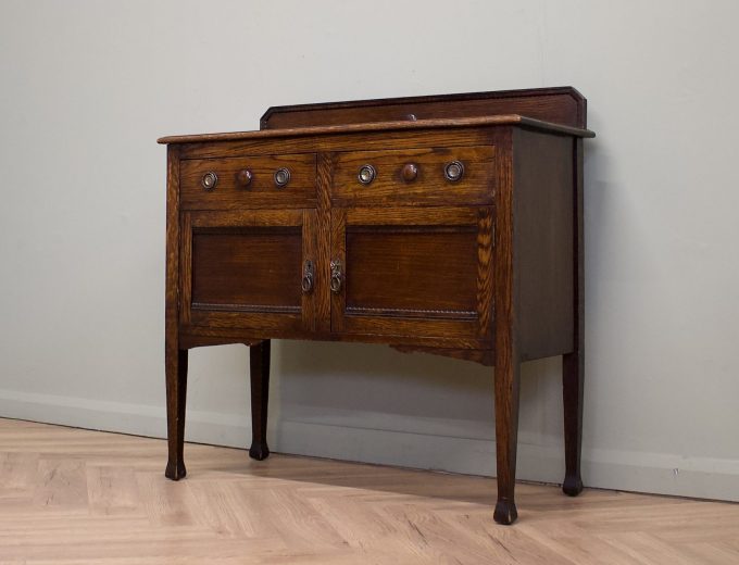 Antique Edwardian Oak Sideboard or Wash Stand, 1900s #1883 7