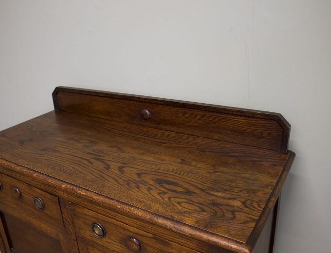 Antique Edwardian Oak Sideboard or Wash Stand, 1900s #1883 5