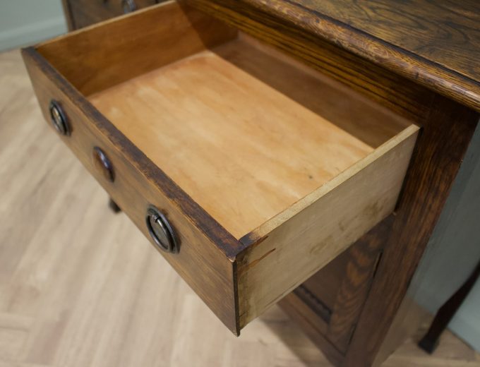 Antique Edwardian Oak Sideboard or Wash Stand, 1900s #1883 4