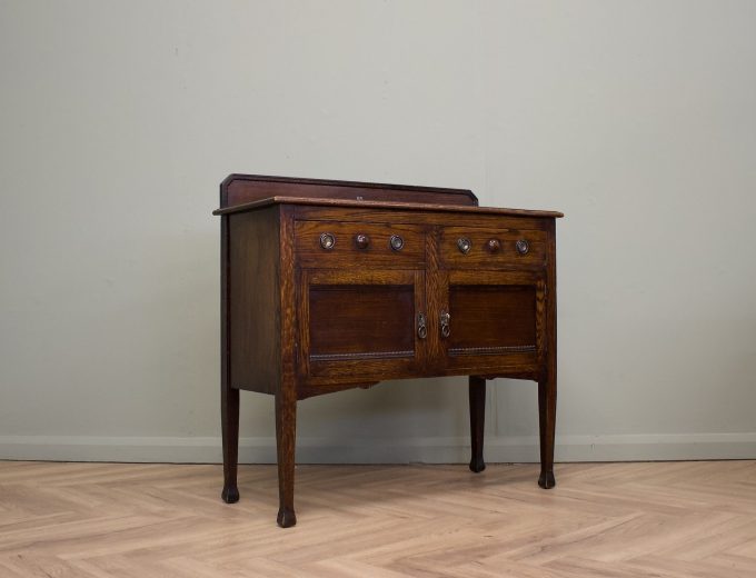Antique Edwardian Oak Sideboard or Wash Stand, 1900s #1883 0