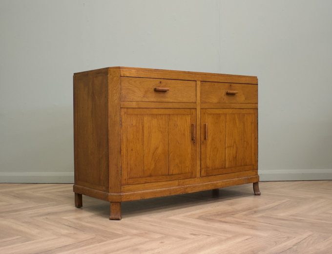 Vintage Oak Art Deco Sideboard, 1930s #1886 0