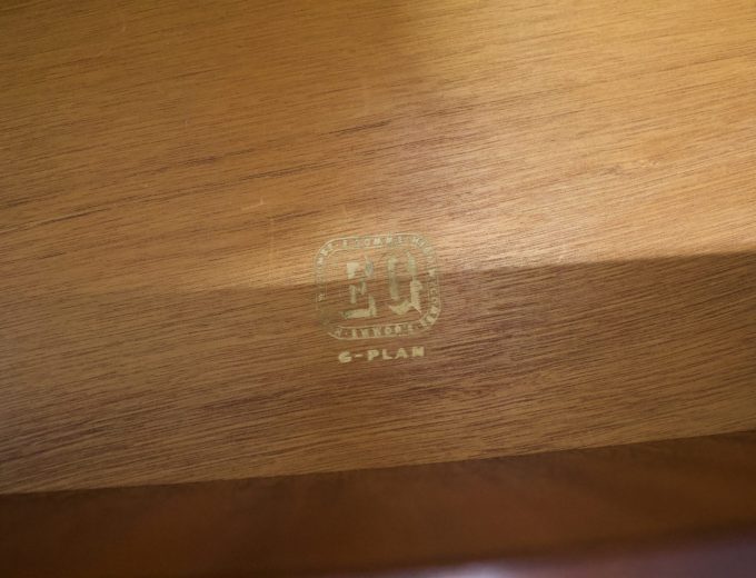 Mid Century Tola and Black Tallboy Linen Cabinet G Plan, 1960s #1888 1