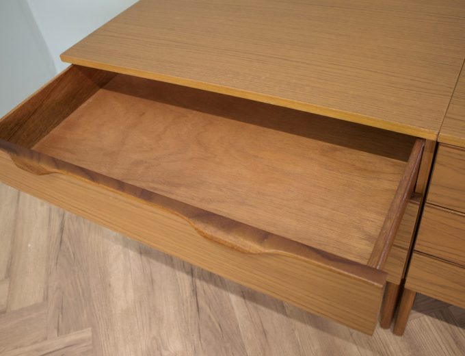 Mid Century Teak Effect Modular Sideboard Chest of Drawers , 1970s #2165 3