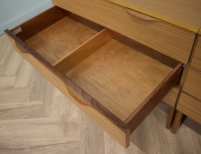 Mid Century Teak Effect Modular Sideboard Chest of Drawers , 1970s #2165 2