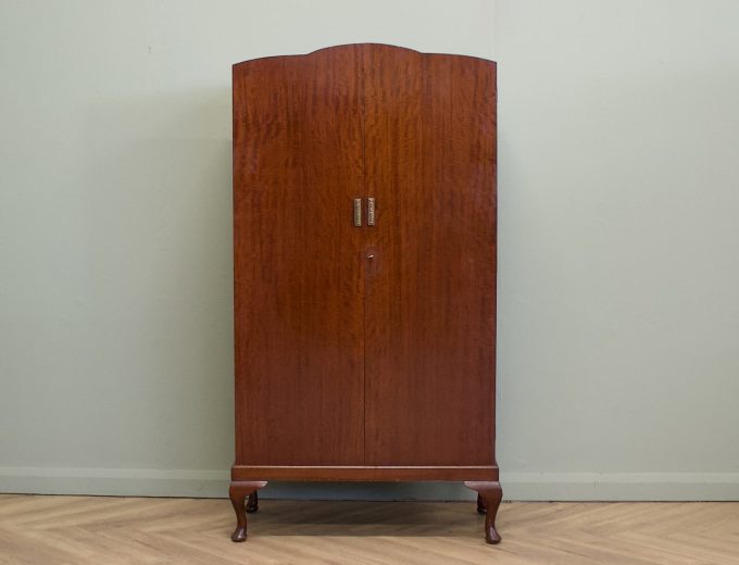 Vintage Art Deco Style Mahogany Compactum Compact Wardrobe, 1950s #2174 6