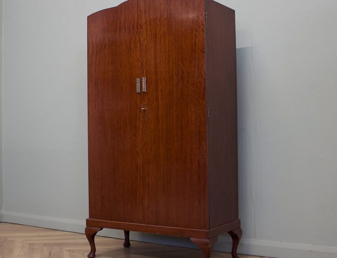 Vintage Art Deco Style Mahogany Compactum Compact Wardrobe, 1950s #2174 5