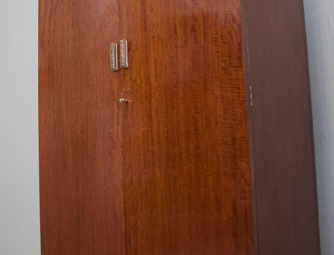 Vintage Art Deco Style Mahogany Compactum Compact Wardrobe, 1950s #2174 4