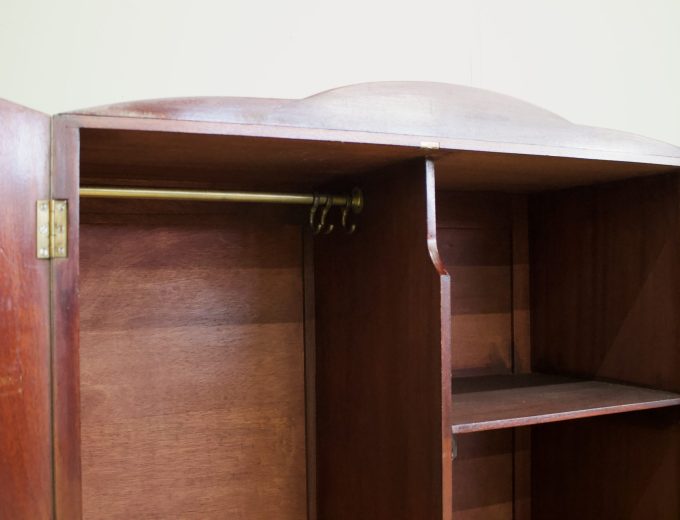 Vintage Art Deco Style Mahogany Compactum Compact Wardrobe, 1950s #2174 1