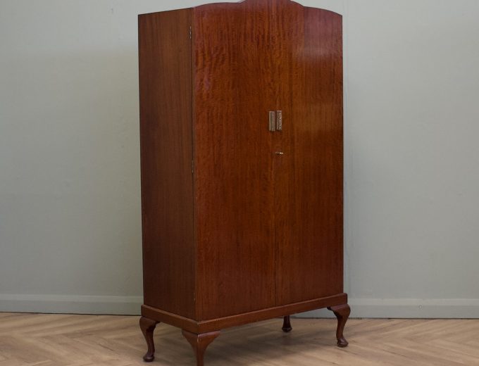 Vintage Art Deco Style Mahogany Compactum Compact Wardrobe, 1950s #2174 0