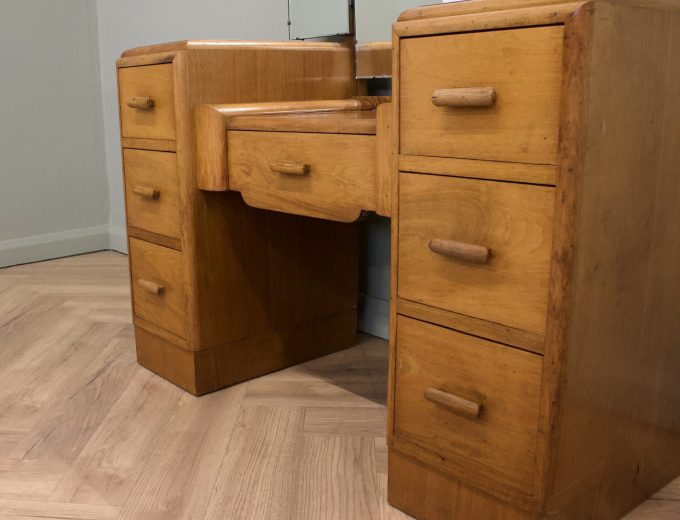Art Deco Oak Dressing Table, 1940s #2176 7