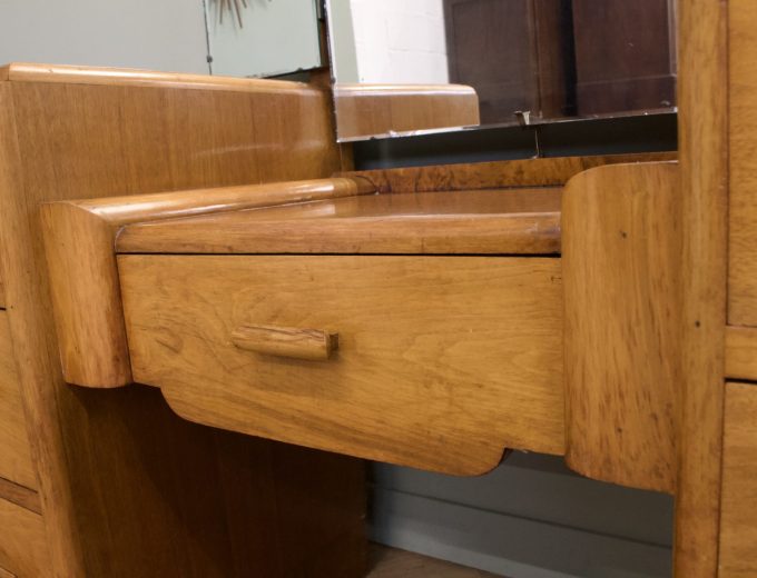 Art Deco Oak Dressing Table, 1940s #2176 5
