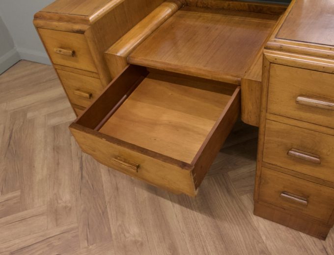 Art Deco Oak Dressing Table, 1940s #2176 3