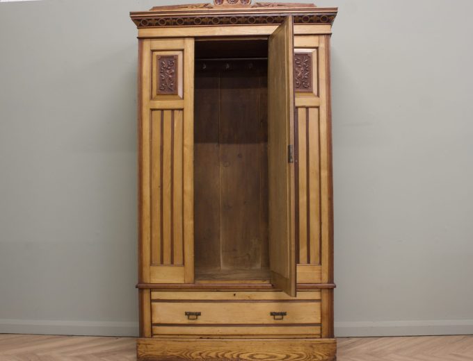 Antique Edwardian Ash Wardrobe, 1900s #2217 8