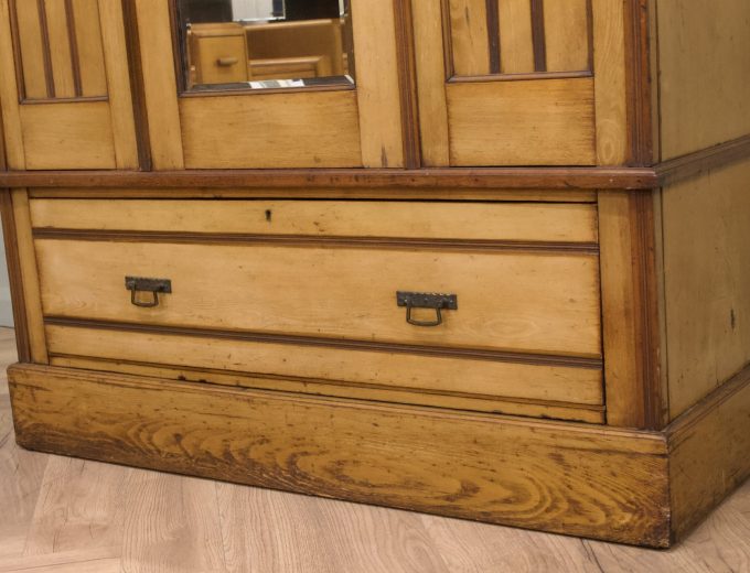 Antique Edwardian Ash Wardrobe, 1900s #2217 5
