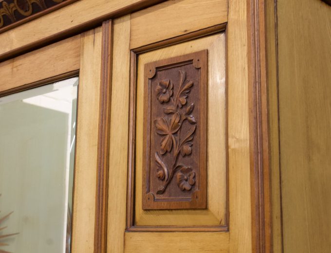 Antique Edwardian Ash Wardrobe, 1900s #2217 4