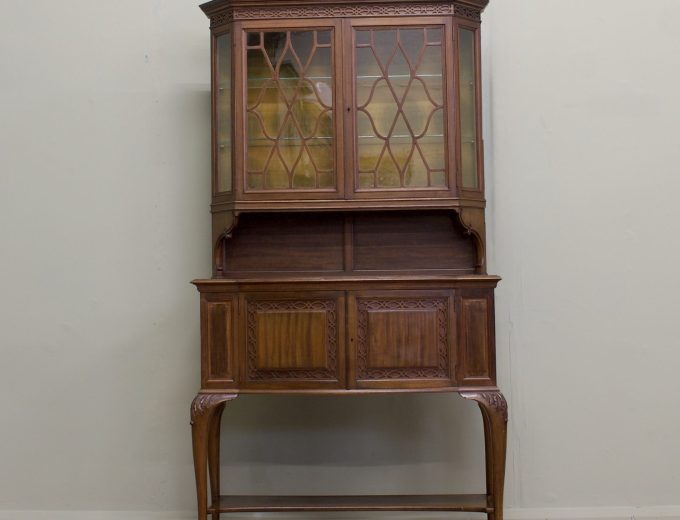 Antique Edwardian Mahogany Glazed Display Cabinet from Waring and Gillow #2162 0