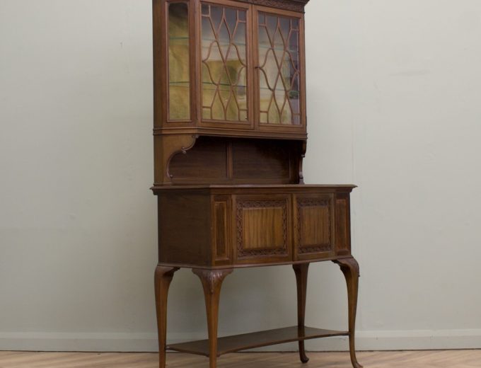 Antique Edwardian Mahogany Glazed Display Cabinet from Waring and Gillow #2162 1