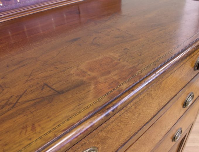 Edwardian Walnut Tallboy Cabinet Chest, 1910s #2192 8